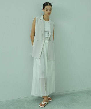 BEIGE， PARM / プリーツスカート Ecru