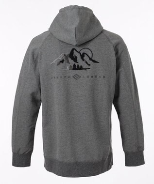 JOSEPH ABBOUD MOUNTAIN 【UNISEX】OG裏毛パイルエンブロイダリー パーカー グレー系