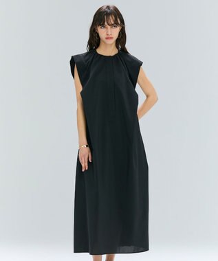 BEIGE， 【洗える/接触冷感/速乾/UVケア対応】BATEAU / フレンチスリーブAラインタックワンピース