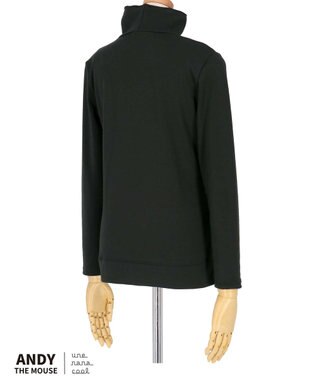 une nana cool MADE WITH ねずみのANDY 綿混裏起毛シャツ BL