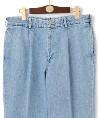 J.PRESS MEN 【J.PRESS ORIGINALS】SHIOTA DENIM PIPED STEM 1TUCK / JAPAN MADE サックスブルー系