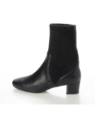 MODE ET JACOMO <MODE ET JACOMO>リブニットソックスショートブーツ ブラック