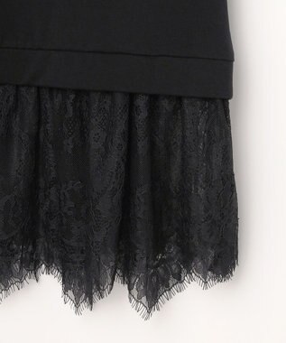 組曲 【先行予約】フレンチテリーレースコンビ カットソー ブラック系