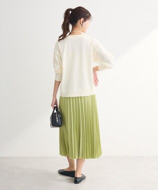 Green Parks 微光沢　プリーツスカート Mint