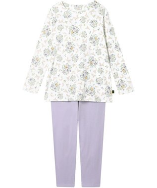 WACOAL ワコール_リラックス＆スリープ パジャマ 綿100%(本体) あったか 長袖 長ズボン ミントン レディース NDW457 /ワコール