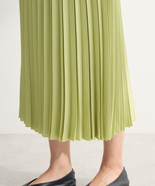 Green Parks 微光沢　プリーツスカート Mint