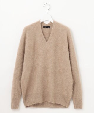 自由区 S 【カタログ掲載・Premium Collection】ファーカシミヤ ニット ブラウン系