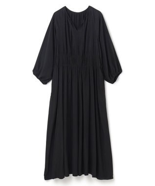 UNFILO L ドビーデシン ワンピース ブラック