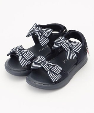 ANY KIDS リボン スポーツ サンダル ネイビー