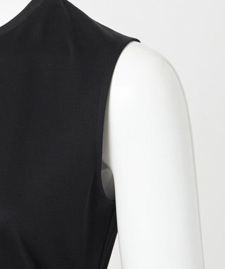 23区 【エステータ】スーピマコットン プレミアムジャージー ノースリーブTシャツ ブラック系