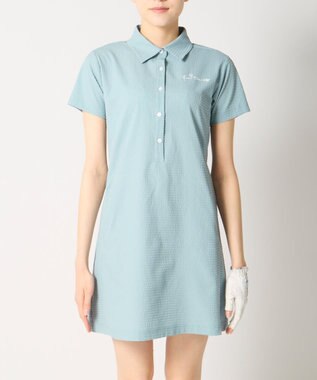 FILA GOLF／marie claire 【marie claire SPORT】 シアサッカーワンピース グレー