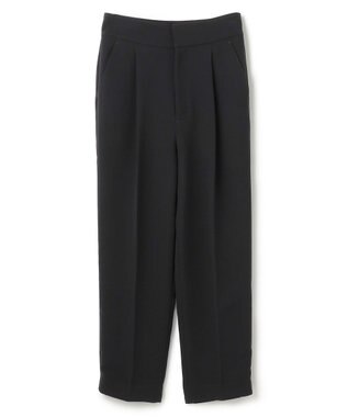 uncrave 【防シワ・洗濯機洗い可】ウォッシャブルダブルクロス テーパード パンツ ブラック