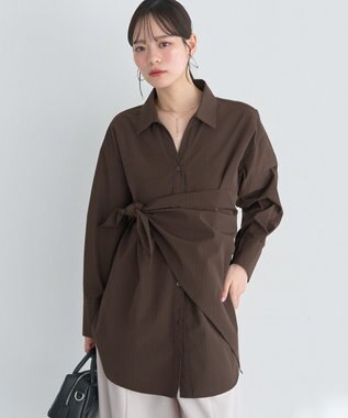 earth music&ecology 【SET ITEM】スカーフ付きスキッパーシャツ