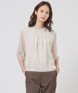 J.PRESS LADIES S シアードットプリント カットソー