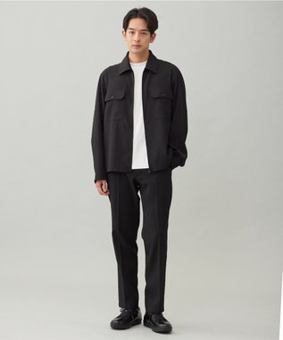 UNFILO MENS 【OCEANS YouTube 掲載/男女兼用】WOOL TOUCH 機能美シャツブルゾン ブラック