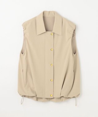 GRACE CONTINENTAL マットツイルタックジレ ベージュ