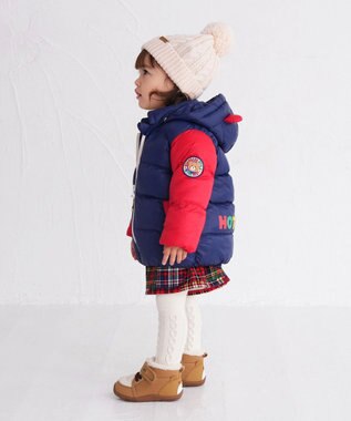 MIKI HOUSE HOT BISCUITS 【80-120cm】 シンクラウド 中綿ジャンパー 紺