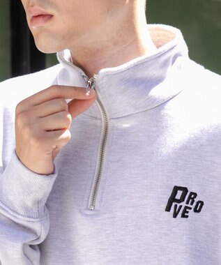 WEGO ヘビーウエイトハーフZIPワンポイントPO グレー