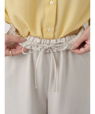 earth music&ecology ギャザーパンツ Beige