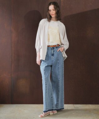 YECCA VECCA 綿麻バギーデニムパンツ Light Indigo