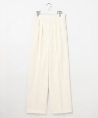23区 S 【エステータ】ウールダブルクロス ワイドパンツ アイボリー系