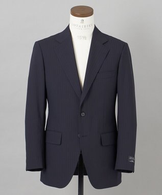 GOTAIRIKU 【御幸毛織】 WOOL×SOLOTEX ストレッチスーツ（平織/ネイビー） ネイビー系1
