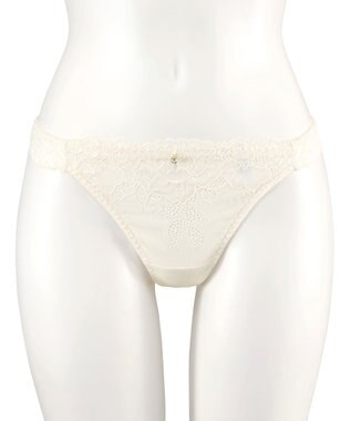 San-ai Resort（三愛水着楽園） 【northerly bra フィットシリーズ 谷間メイク】 カシュクールレースモールド Tバックショーツ M 【northerly】 アイボリー