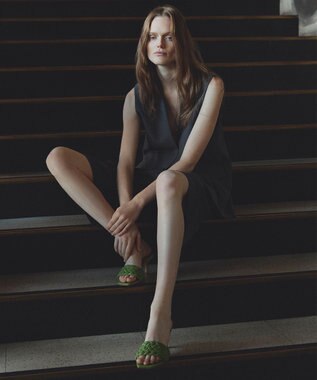 uncrave ウォッシャブルドライサップ ジレ スレート