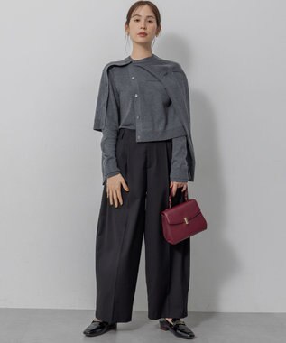 組曲 L 【加藤ローサさん着用】ハンサムツイルカーヴィーパンツ ブラック系