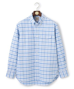 J.PRESS MEN コットンオックス マルチチェック シャツ / ボタンダウン ブルー系3