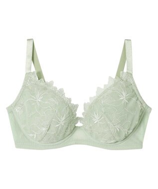 une nana cool 小さく見せるブラ ミニマイザーブラ レース ライトオリーブ