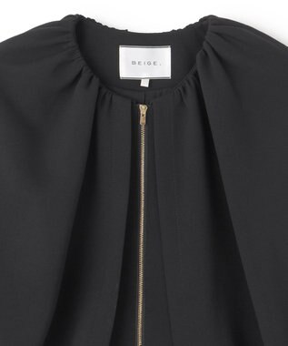 BEIGE， 【洗える】REIBAUD / ノーカラージャケット Black