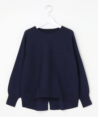 ANY SIS L 【花粉対策】ドルマン ニット ネイビー