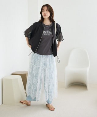 Green Parks ライトデニムワイドパンツ Indigo