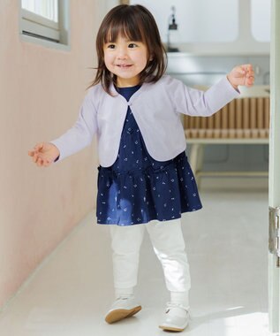 組曲 KIDS 【80-90㎝】 ギフトボックス　シンフォニー ワンピースセット ネイビー