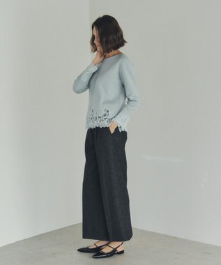 YECCA VECCA レースヘムニット Mint