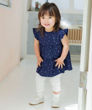 組曲 KIDS 【80-90㎝】 ギフトボックス　シンフォニー ワンピースセット ネイビー