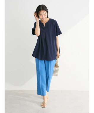 Green Parks 冷っとすずやか　フレンチスリーブスキッパー Dark Navy