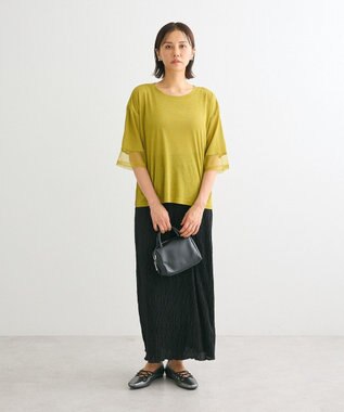 Green Parks ・ＡＮＤＳＥＡＲＣＨ　プリーツ加工Ｉラインスカート Black