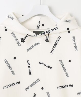 PW CIRCULUS 【 伸縮性あり 】【MEN】 LOGO  ネックウォーマー付フーディ ホワイト系5