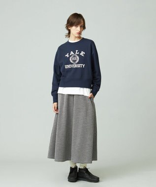 J.PRESS YORK STREET 【WOMEN】チェックジャガード スカート ネイビー系3