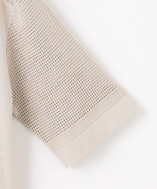 J.PRESS LADIES 【洗える】COTTON POLYESTER ニットポロ ベージュ系