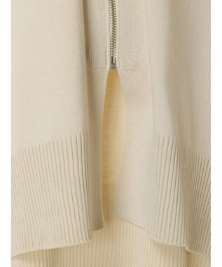 earth music&ecology ＶネックＺＩＰカーディガン Ivory