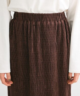 Green Parks ・ＡＮＤＳＥＡＲＣＨ　プリーツ加工Ｉラインスカート Brown