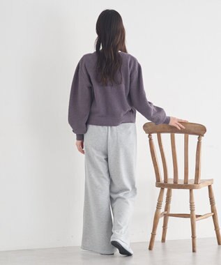 earth music&ecology 【予約】miffy/earth 刺繍スウェットパンツ 杢グレー