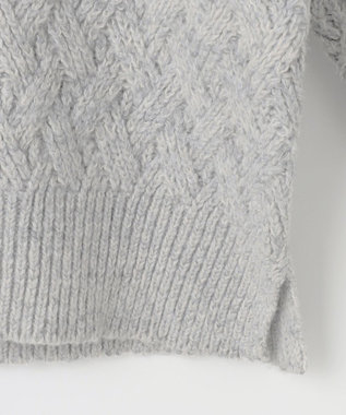 ANY SIS 【洗える】ミックスカラー ニット ライトグレー