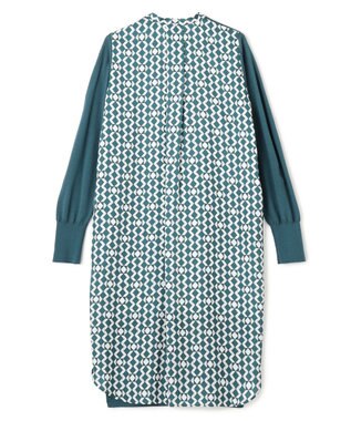 JOSEPH ダイヤゴナルプリント×ニット　ドレス Dark Teal