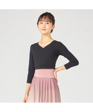 Chacott カシュクールトップ ブラック