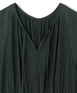 UNFILO ドビーデシン ワンピース ダークグリーン