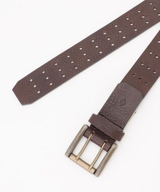 JOSEPH ABBOUD 【日本製・35㎜】オイルシュリンク ベルト ダークブラウン系